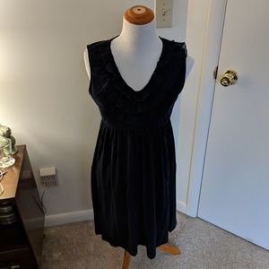 Navy Sleeveless Ruffled Dress (Size M)